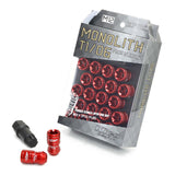 Project Kics 12x1.25 Monolith T1/06 Lut Nut Set - Red (20 Pcs)