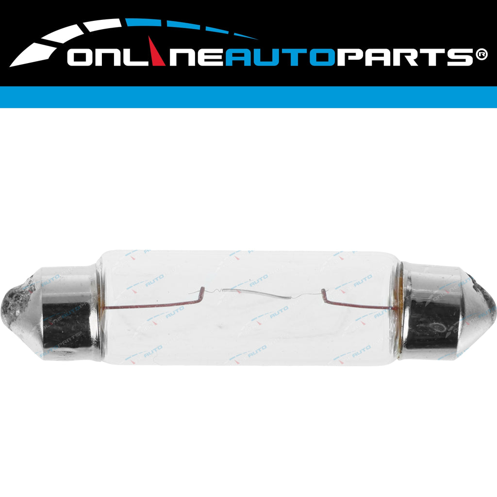 Pack of 10 Auto Bulbs 12v 10W 11x44mm Festoon Bulb Globe Globes