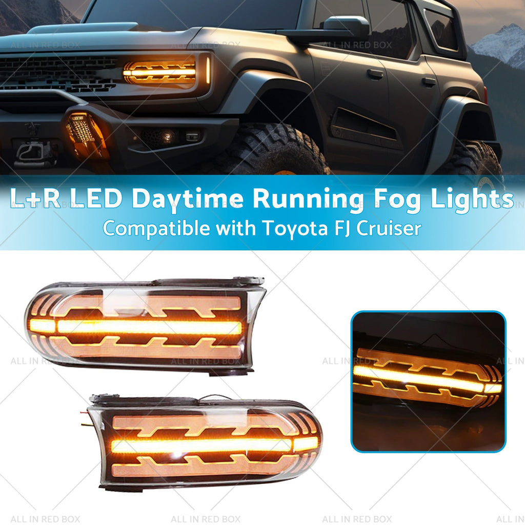 LED Fog Lights Daytime Running Light Suitable for DRL Toyota FJ Cruiser 07-21-2