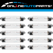 Load image into Gallery viewer, Pack of 10 Auto Bulbs 12v 10W 11x44mm Festoon Bulb Globe Globes