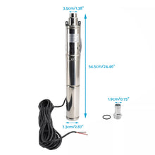 Load image into Gallery viewer, 3in 48V 750W Deep Well Solar Submersible Bore Hole Water Pump With 15M Line-3