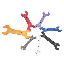 7 PCS Aluminum Double Ended an Wrench Spanner Tool Kit AN3 to AN20 Hose Line End