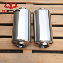 FUP-007 Universal 3.0in SS304 Stainless Steel Oval Exhaust Resonator