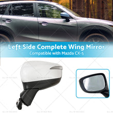 Load image into Gallery viewer, LH Door Wing Mirror Suitable for Mazda CX-5 2015-2016 No BlindSpot 8 Wires White-2