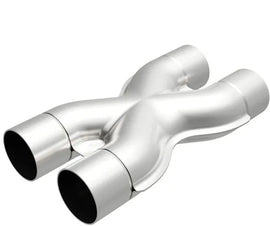 EM-050 Universal 2.25in ID Welded X-Pipe Crossover Exhaust Stainless Steel