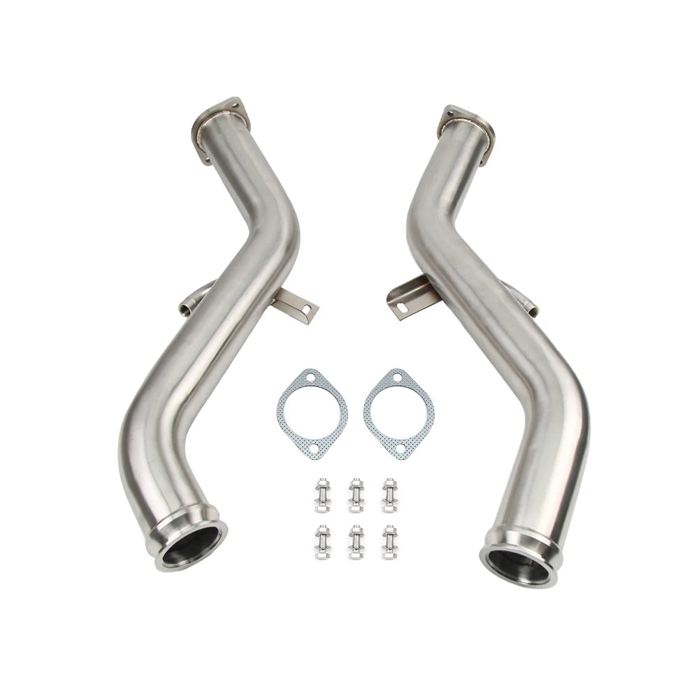 Infiniti Q50 2016-2024 Q60 2017-2022 Nissan Z 2023+ VR30DDTT 3.0T Stainless Exhaust Downpipe - Brushed