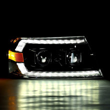 Load image into Gallery viewer, AlphaRex PRO-Series Projector Headlights Chrome w/ Sequential Signal &amp; DRL for 04-08 Ford F150