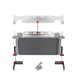 Blue Black Silver Aluminum Mounting Bracket for 248mm Oil Cooler