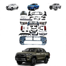 Load image into Gallery viewer, Conversion Front Bumper Kit for Hilux Vigo Revo Rocco 2005-2020 Upgrade to Rocco 2021+ Car Front Bumper Grill Headlight 
