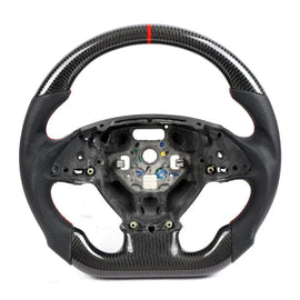For Chevrolet Corvette C7 2014-2018 Carbon Fiber D-shaped Flat-bottom Steering Wheel Perforated Leather Grip