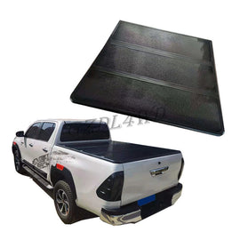 For Hilux 2015-2021 Aluminum Alloy  Three Fold Hard Tonneau Cover