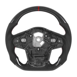 For Toyota GR Supra 2019-2022 Real Carbon Fiber Steering Wheel Nappa Prefoed Leather Car Racing Steering Wheel Compatibl