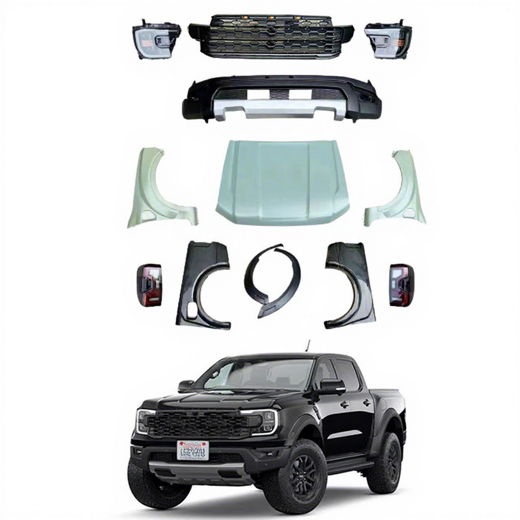 GZDL4WD 4x4 Car Exterior Conversion Accessories Body Kits for Ranger T6 T7 T8 Upgrade to T9 Raptor Steel Rear Quarter Pa