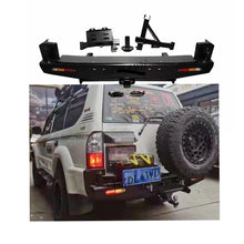 Load image into Gallery viewer, GZDL4WD 4x4 Steel Rolled Steel Rear Bumper for Land Cruiser LC90 Back Bull Bar