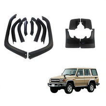 Load image into Gallery viewer, GZDL4WD 76 Series Wide Flares Vacuum Form ABS Smooth/Textured Black Fender Flares Steel Screws for Land Cruiser 76 Doubl