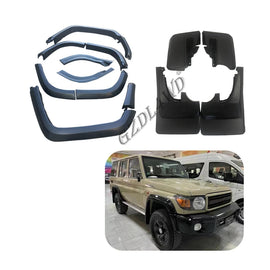 GZDL4WD ABS 4WD Black Fender Flares & Mudguard for Land Cruiser LC76 SUV-New Model