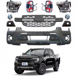 GZDL4WD Car Exterior Accessories Front Bumper Kits for Ranger T9 XL XLS Upgrade to Wildtrack Grille Headlight Taillight 