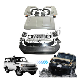 GZDL4WD Latest LC76 Front Bumper Facelift Body Kit for Land Cruiser FJ76 1984-2023 Upgrade to LC76 2024