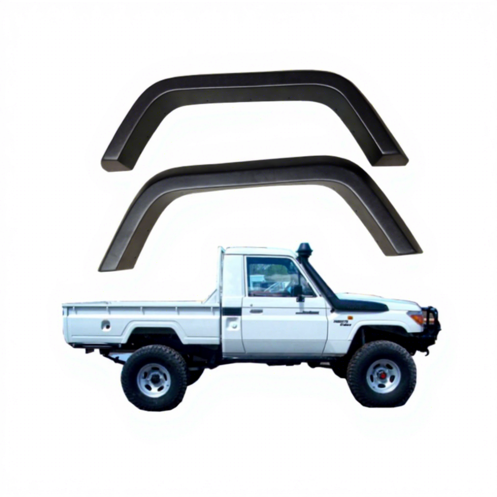 GZDL4WD Wheel Over Fender Arch Trim Short Version Fender Flare for Land Cruiser 70 75 79 Series LC79 LC75 2014