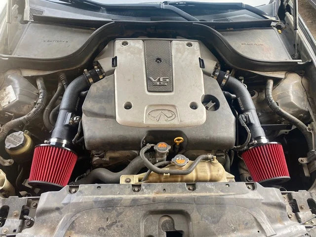 Infiniti G35 Sedan 2007-2008 3.5L Black and Red Aluminium Short Ram Cold Air Intake