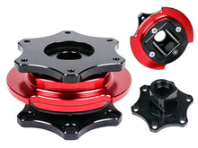 Load image into Gallery viewer, Universal Aluminium D-Shaped Lock Steering Wheel Quick Release Hub Adapter - 5 Colours