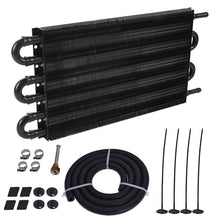Load image into Gallery viewer, Universal 6-Row Aluminium Tube and Fin Transmission Oil Cooler - 15.5 x 7.5 x 0.75 inch