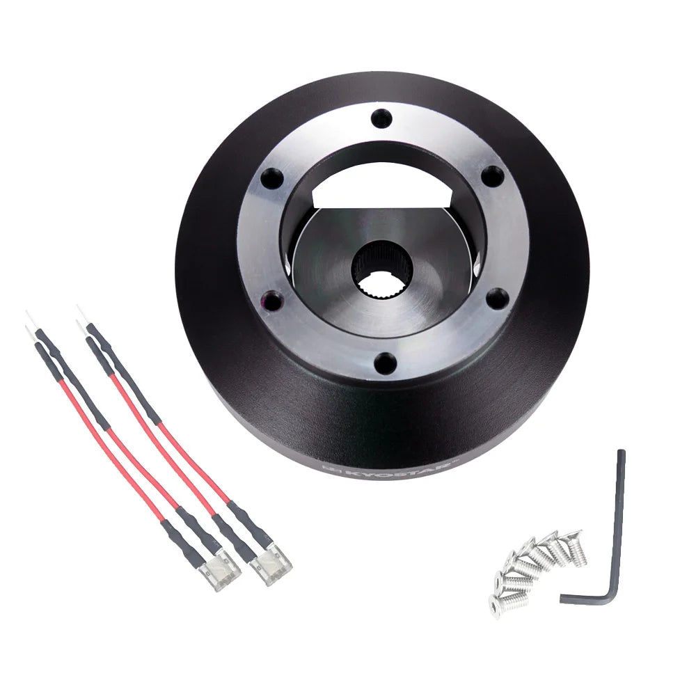 Aluminium Steering Wheel Hub Adapter Boss Kit for Honda - Black