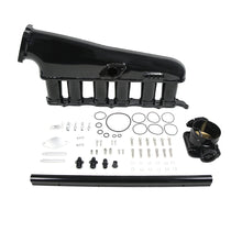Load image into Gallery viewer, Toyota 2JZ TIG Welded Aluminium Intake Manifold with Fuel Rail and 90 mm Throttle Body, Black