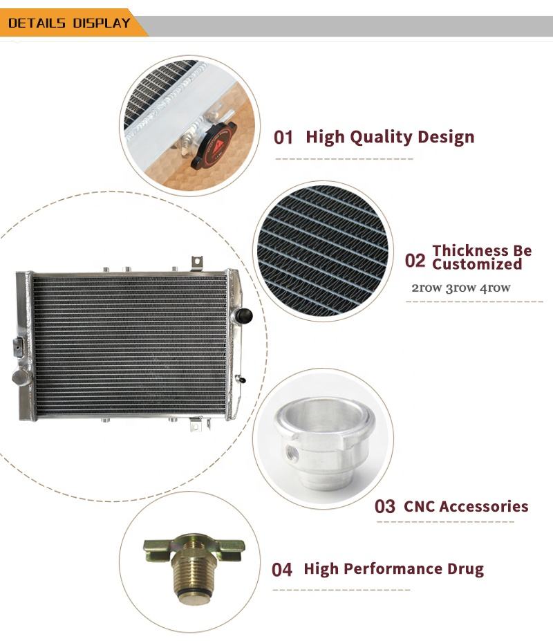 Aluminum Custom Radiator for SSANGYONG SSANG YONG REXTON 2.7 CC 2002-