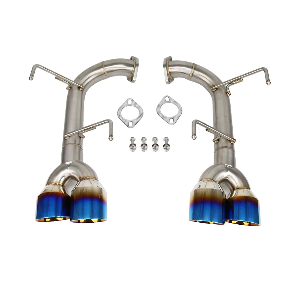 Subaru WRX / WRX STI 2015-2021 Stainless Axle-Back Muffler Delete Exhaust with Blue Burnt Quad Tips