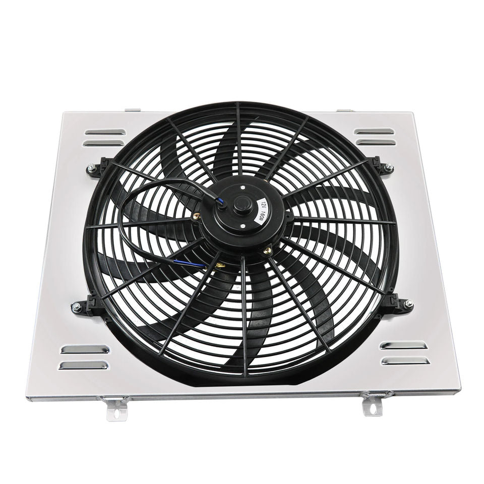 Aluminum Shroud Fan+Relay for 68-74 Chevy Nova/75-87 El Camino 68-81 Pontiac 571