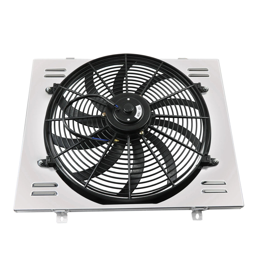 Aluminum Shroud Fan+Relay for 68-74 Chevy Nova/75-87 El Camino 68-81 Pontiac 571