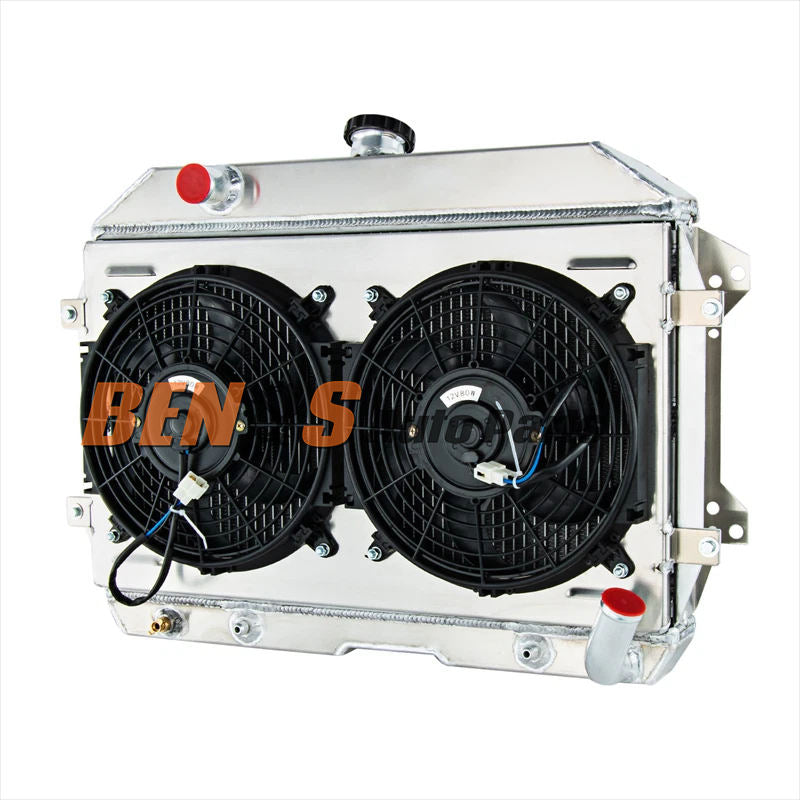 4 Row Aluminum Radiator Shroud Fan for Datsun 240Z 260Z 1970-1975