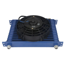 Load image into Gallery viewer, Universal 15 Row AN10 Aluminium Oil Cooler Kit with 8 Inch Slim Electric Fan