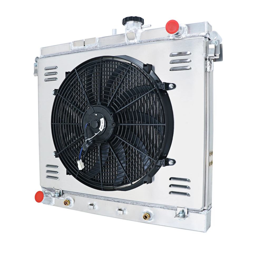 2-Row Radiator with Shroud Fan for 2006-2012 Chevy Colorado, Hummer H3, GMC Canyon