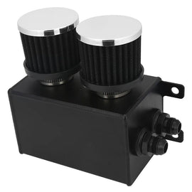 Universal 10AN Aluminium Baffled Oil Catch Tank with 2 Ports and Breather Filter