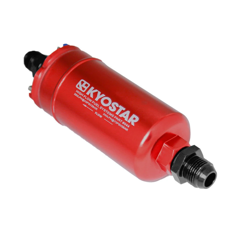 Universal 380 LPH Inline External High Pressure Electric Fuel Pump with Mounting Bracket Kit, AN6