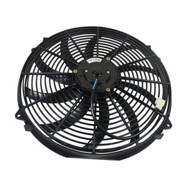 Universal 16 Inch 12V 120W Slim Electric Radiator Cooling Fan - Push or Pull, Black