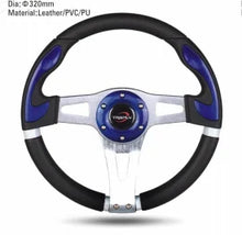 Load image into Gallery viewer, Universal 3-Spoke Racing Steering Wheel Black/Red 320 mm / 350 mm – VW, BMW, Porsche