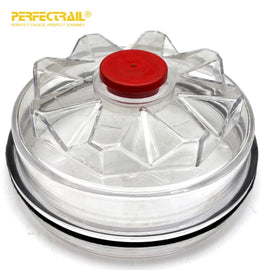 PERFECTRAIL 340-4975 Wholesale Heavy Duty Truck Parts Screw-On Clear Wheel Hub Center Cap for American Truck Trailer
