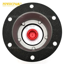 Load image into Gallery viewer, PERFECTRAIL 343-4024 Manufacturer Trailer Parts 6 Hole Aluminum Wheel Hub Center Cap for Freightliner for Volvo for Kenworth