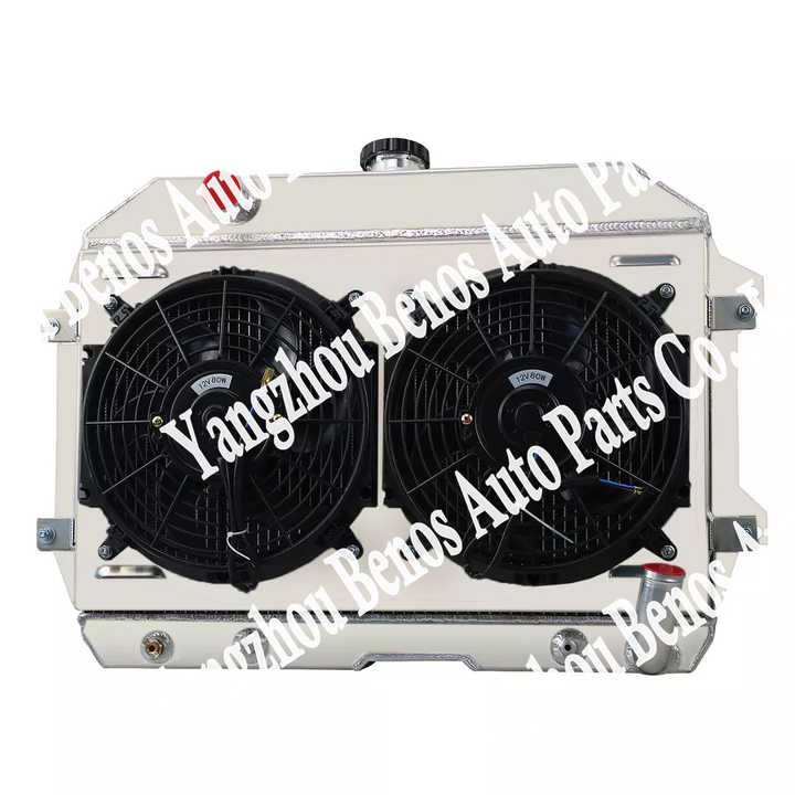 4 Row Radiator+Shroud 3x9"Fans+Thermostat for 1991-2001 Jeep Cherokee XJ 4.0L