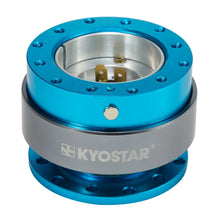 Load image into Gallery viewer, Universal Aluminium Light Blue Quick Release Steering Wheel Snap Off Hub Adapter Kit