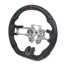 Load image into Gallery viewer, Ford Mustang 2018-2024 GT / GT350 / GT500 Carbon Fibre and Leather Flat-Bottom Steering Wheel - Non-Heated