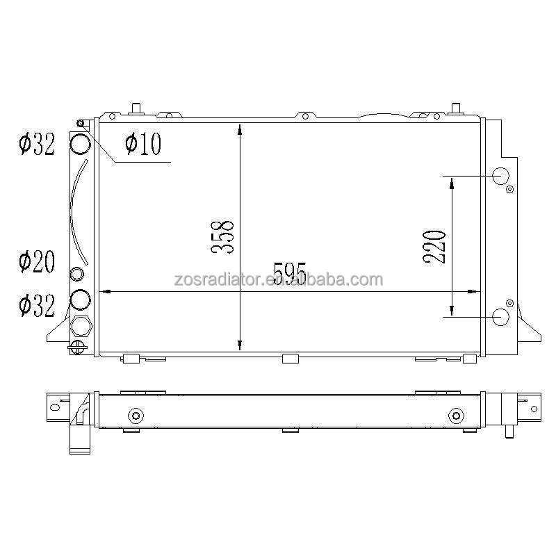 Oil cool and Radiator For Audi 80 IV Avant Cabriolet Coupe 1989-1992 core size595*358*40mm