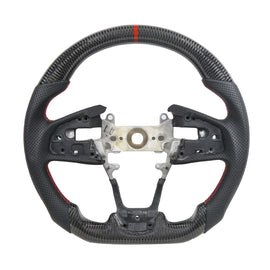 Honda Civic 2016-2021 Carbon Fibre and Perforated Nappa Leather Sports Steering Wheel
