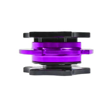 Load image into Gallery viewer, Universal Aluminium D-Shape Steering Wheel Quick Release Hub Adapter, Purple Ring and Black Body