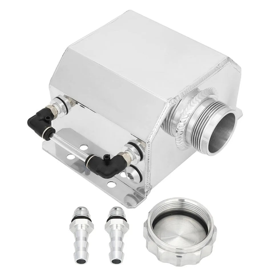 Universal 1 Litre Anodised Aluminium Engine Oil Catch Tank, ORB-6 Thread, 12 mm Ports