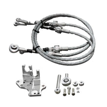 Load image into Gallery viewer, Honda Civic H22 H23 H and F-Series Swap RSX-Style Shifter Box with Cables and Transmission Bracket - Silver