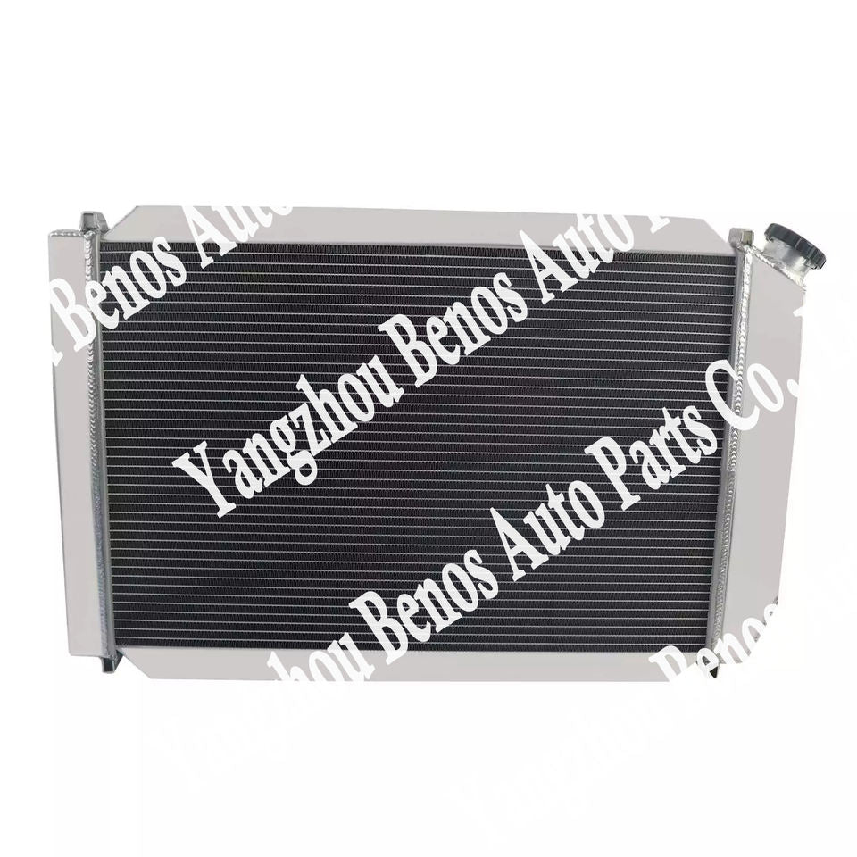 3 Row Aluminum Radiator with Shroud, Fan, and Relay for Ford Mustang 79-93